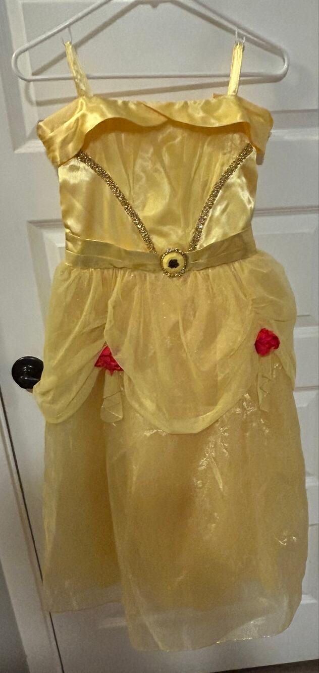 Disney Princess Belle Dress Up costume Girls Gown, yellow